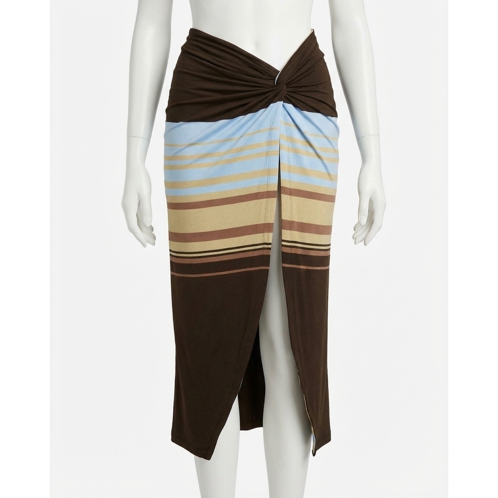 NEW RAMY BROOK xana striped midi skirt in beach brown stripe